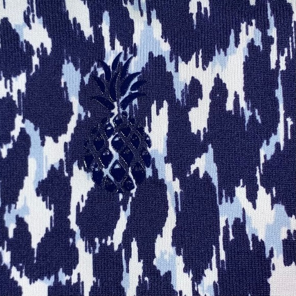 Tommy Bahama Aubrey Chic Cheetah Island zone Top Blue Summer UPF 30 Size M - Picture 8 of 14